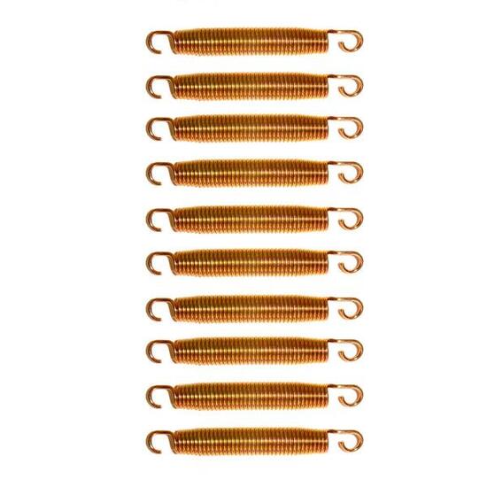 Verpakking van 10 gouden trampolineveren van 165 mm
