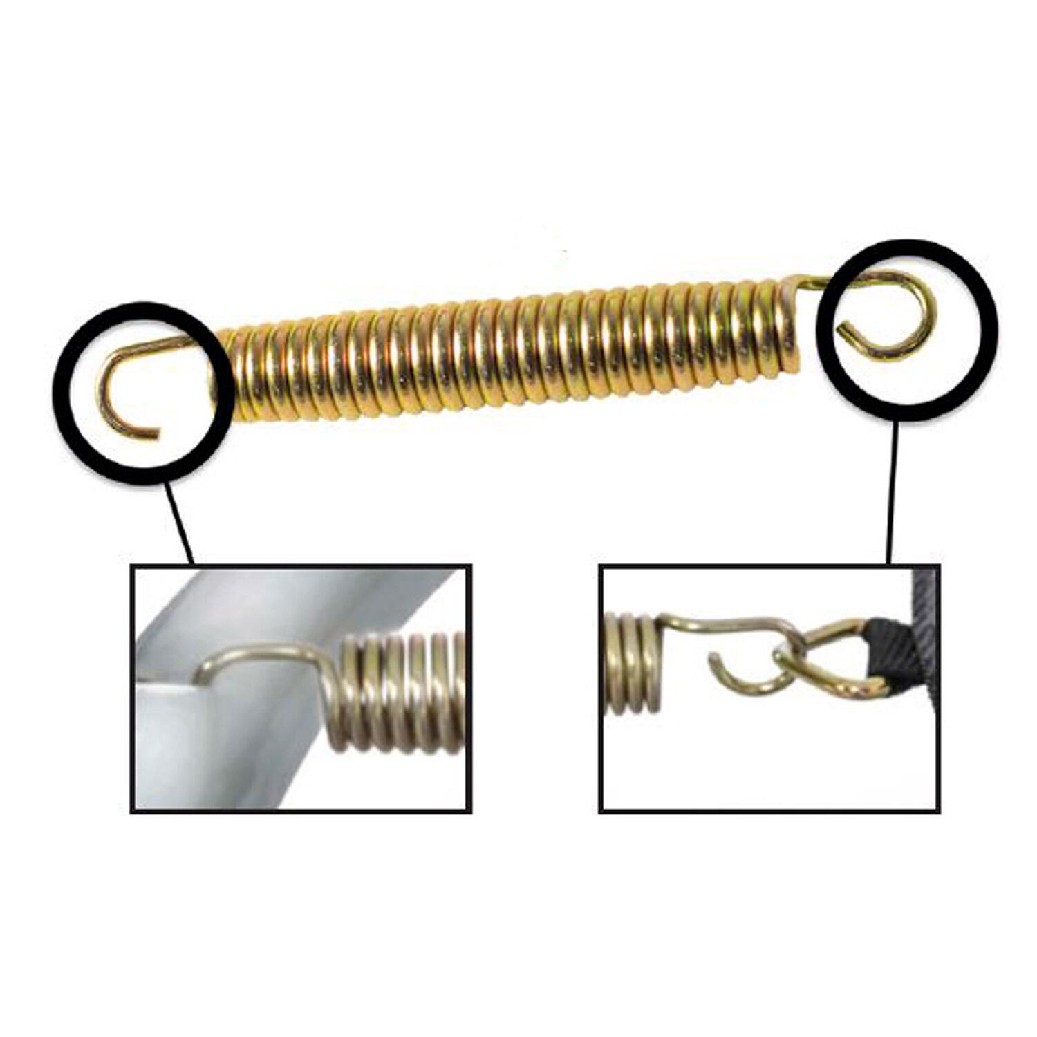 Verpakking van 10 gouden trampolineveren van 175 mm 2/4