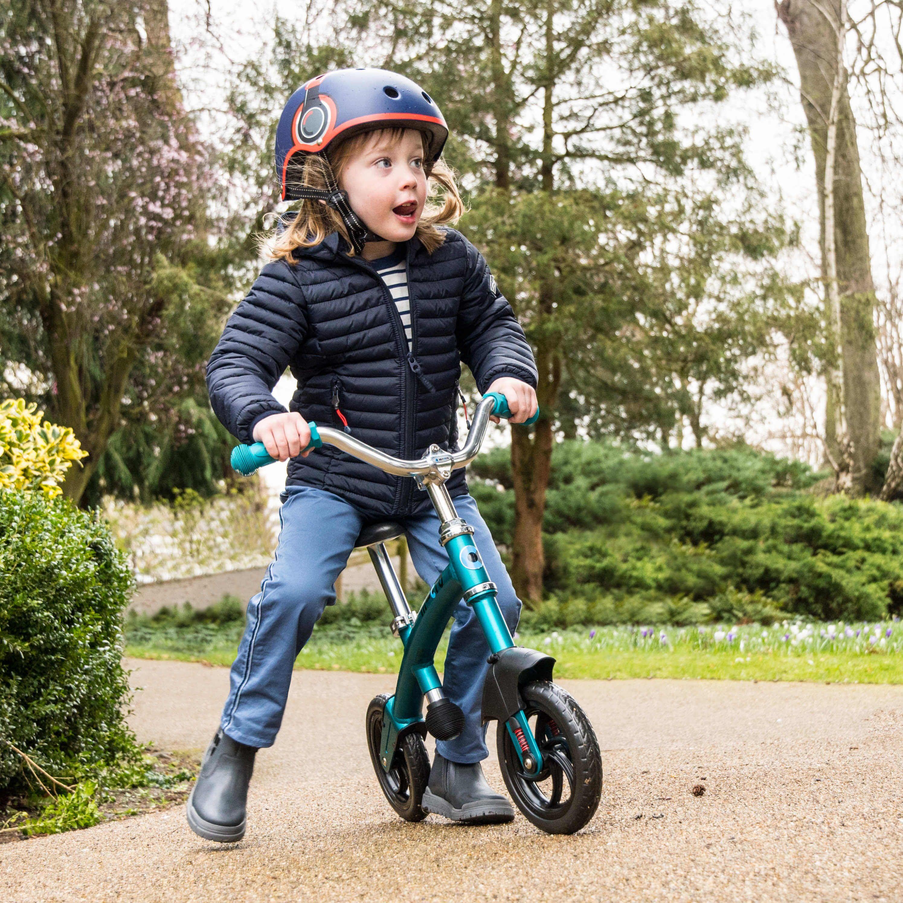 Balance Bike 2in1 with Stabilisers Aqua MICRO Decathlon