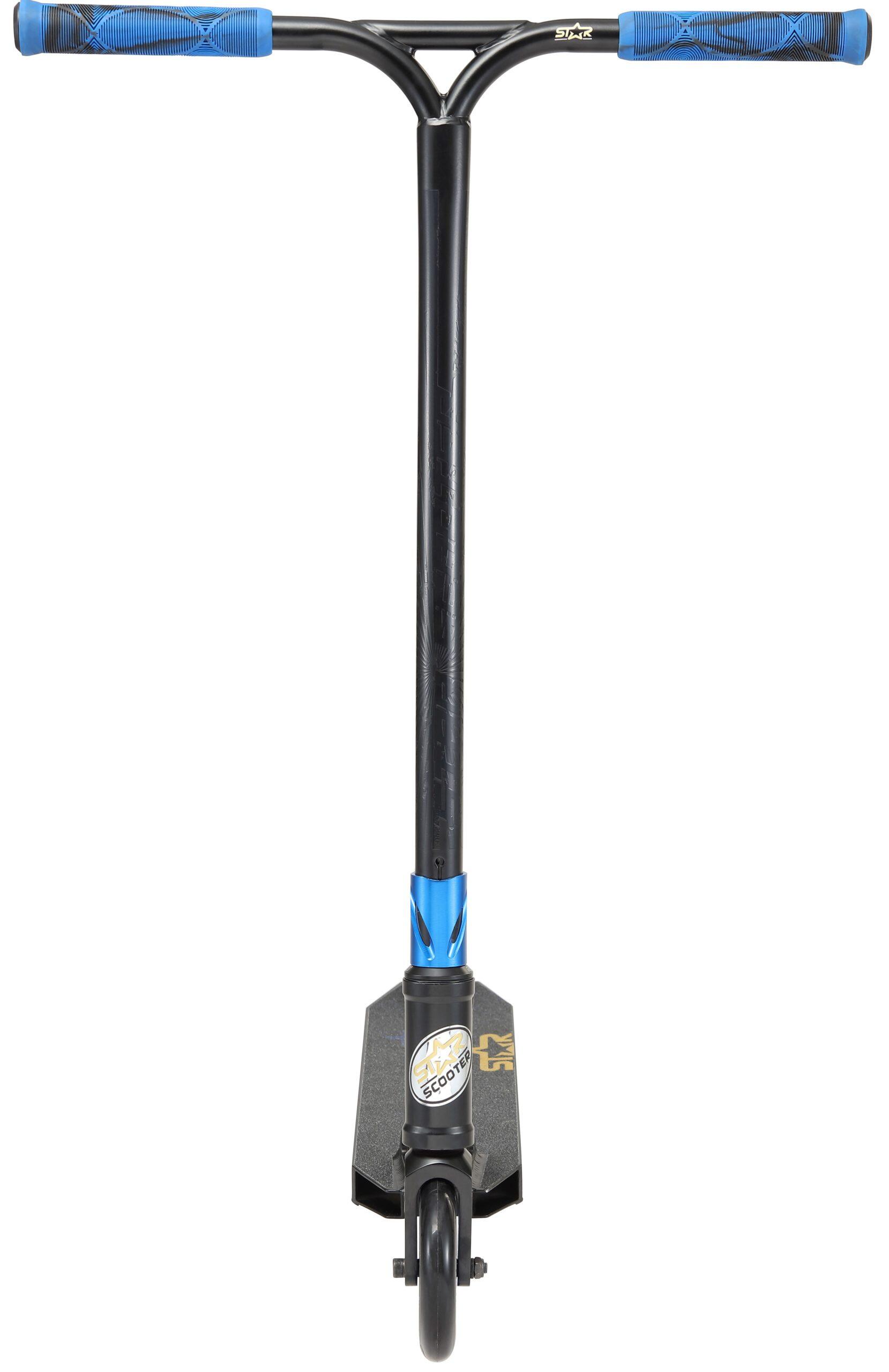 STAR SCOOTER Freestyle Jump alu stuntstep, 120mm Pro Trick Roller, zwart blauw 2/7