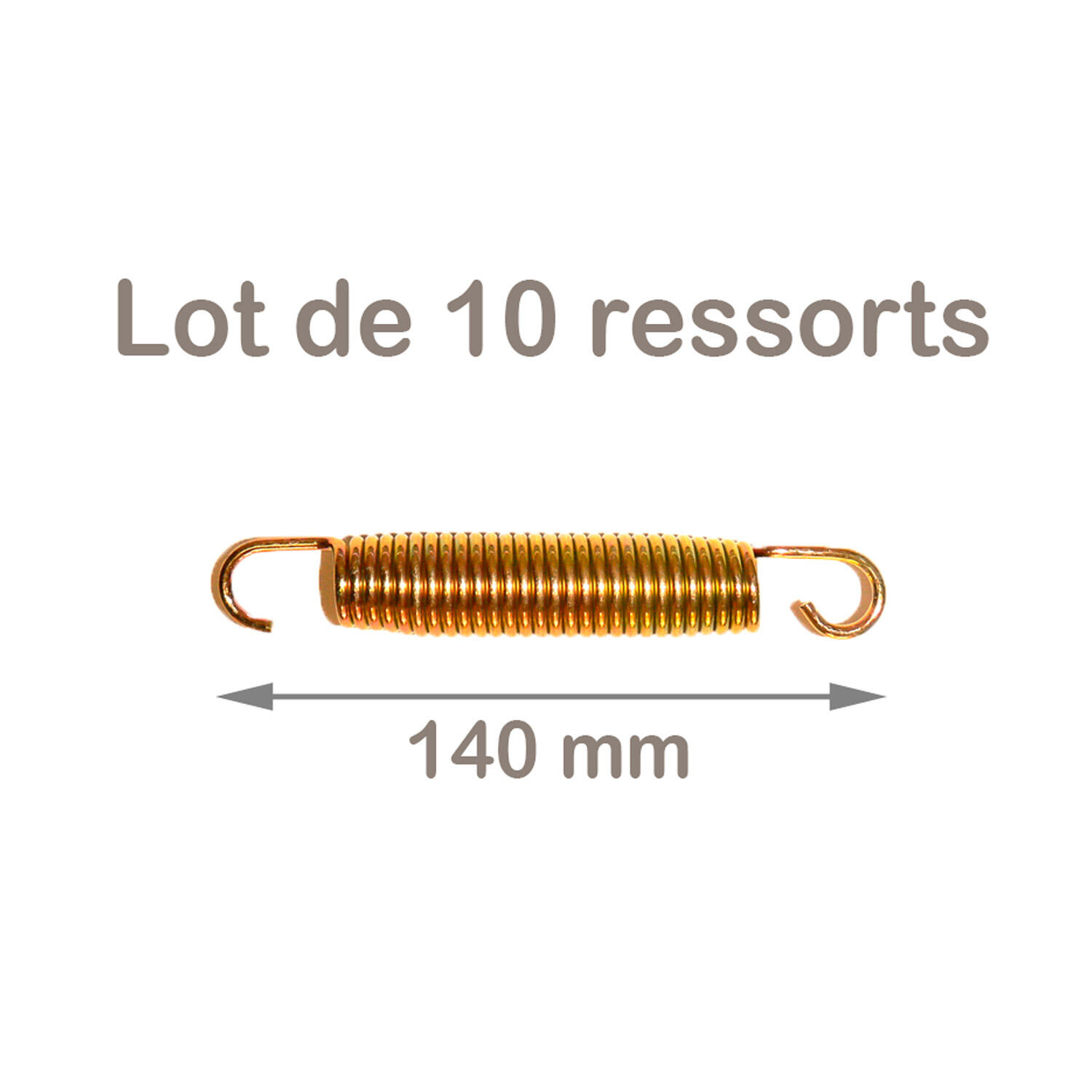 Lot de 10 ressorts trampoline Gold 140 mm 4/4