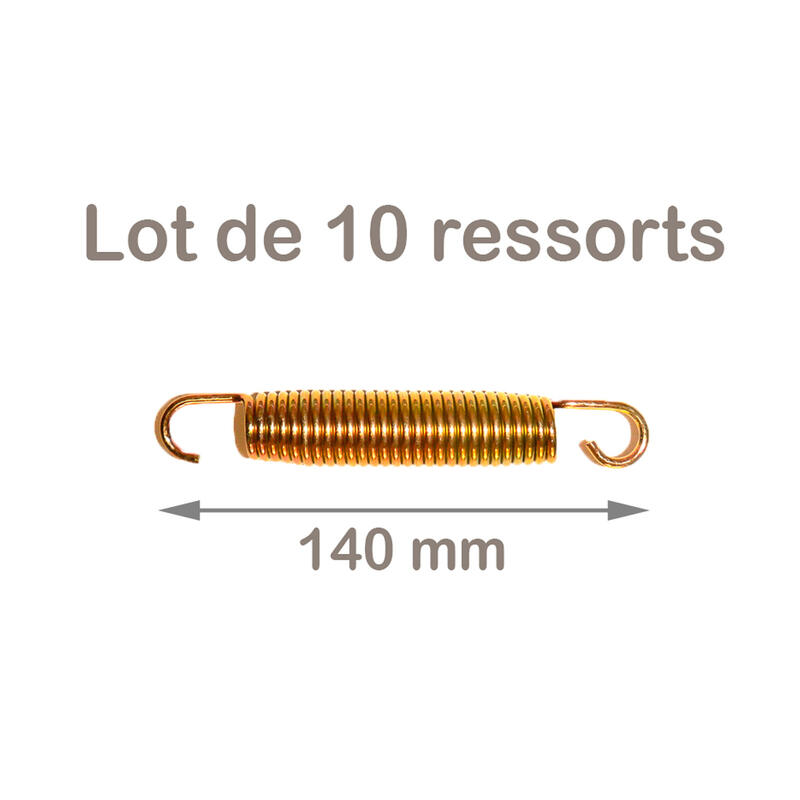 Lot de 10 ressorts Gold 140mm pour trampoline de jardin