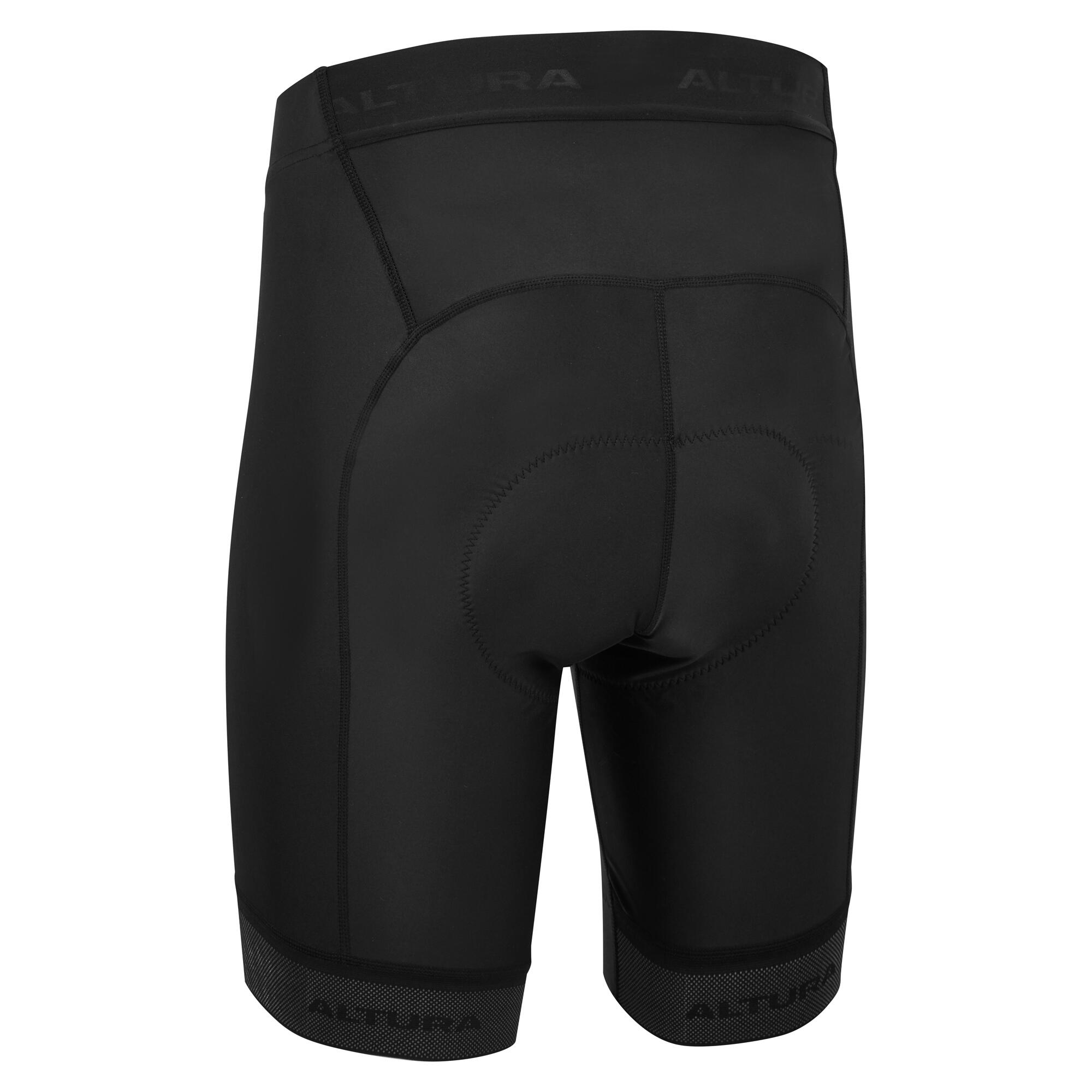 Progel Plus Men's Waist Shorts Road Black Chamois Pad 4/5