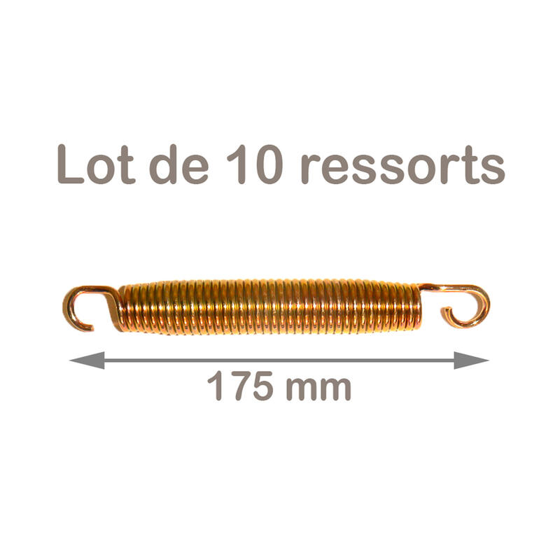 Lot de 10 ressorts Gold 175mm pour trampoline de jardin