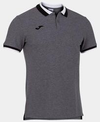 Polo Manches Courtes Homme Joma Confort II Gris Melange