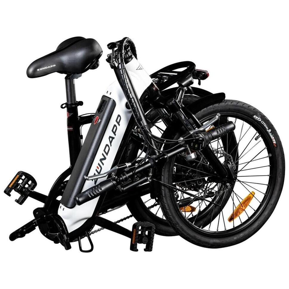 Rower elektryczny składany Zundapp biały rama 14 cali ZUNDAPP Decathlon