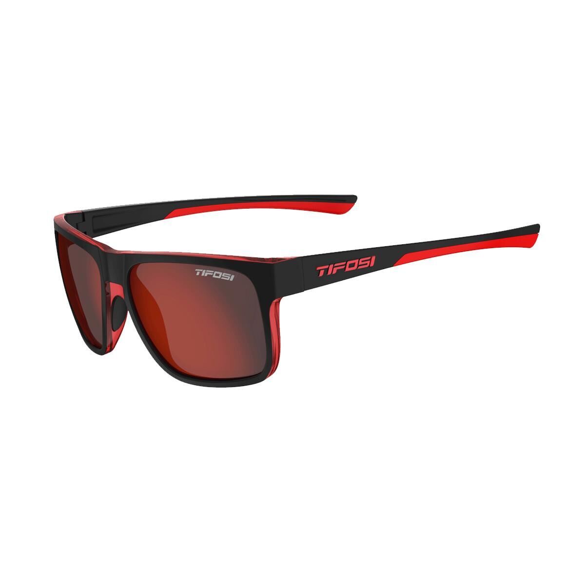 TIFOSI Swick Single Lens Eyewear Casual | Casual Satin Black/Crimson/Smoke Red