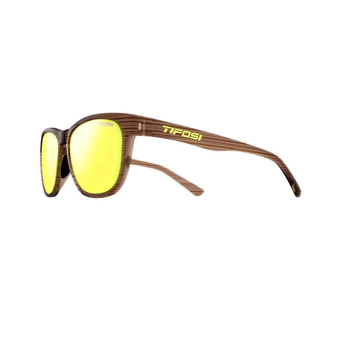 TIFOSI Swank Single Lens Sunglasses Casual | Casual Woodgrain/Smoke Yellow