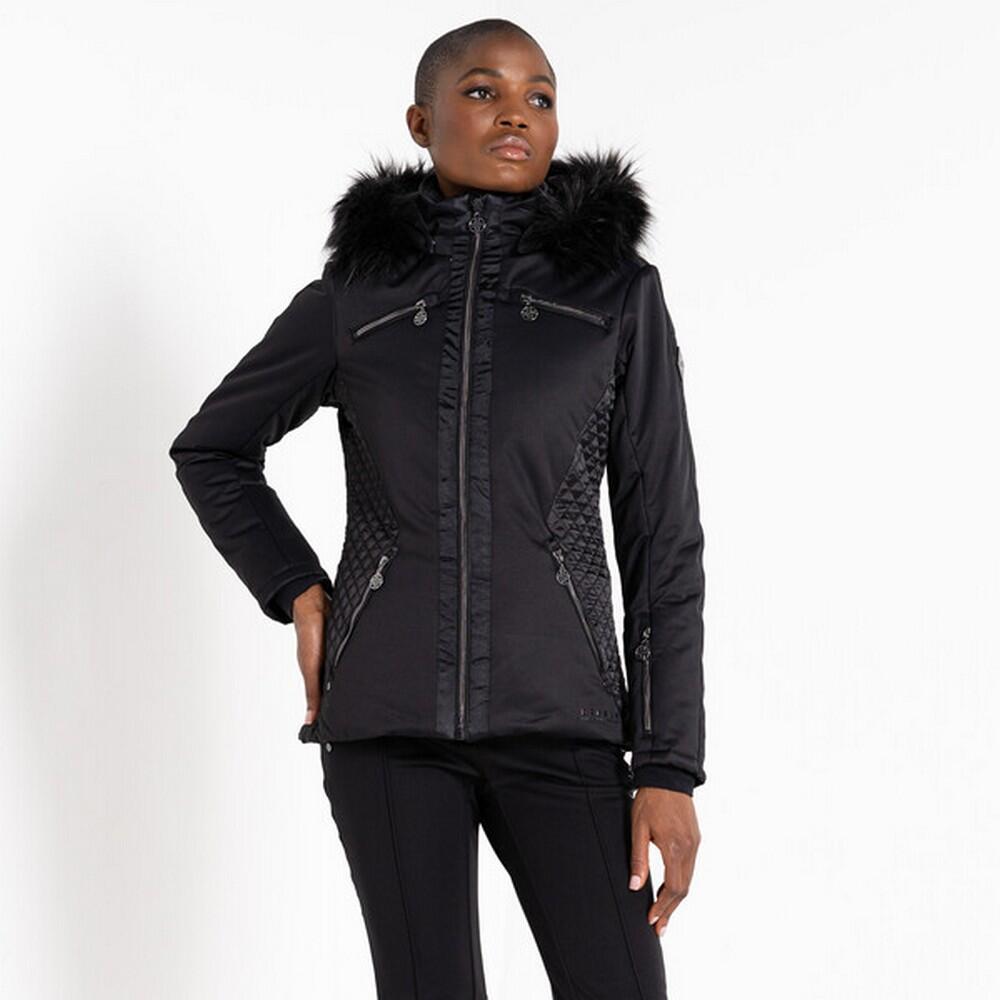 Womens/Ladies Julien Macdonald Supermacy Plain Ski Jacket (Black) 4/5