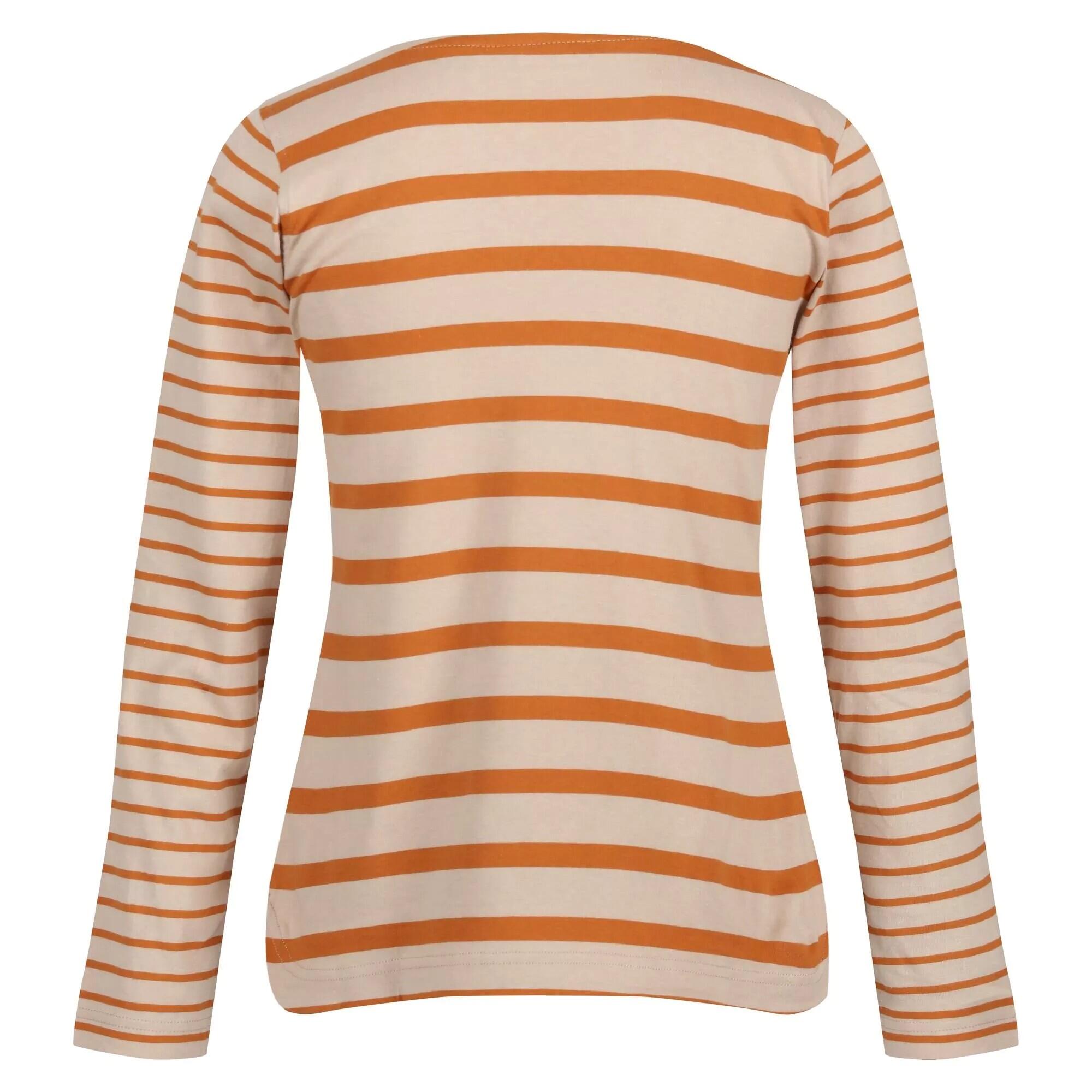 Womens/Ladies Farida Striped LongSleeved TShirt (Moccasin Brown/Copper) 2/5