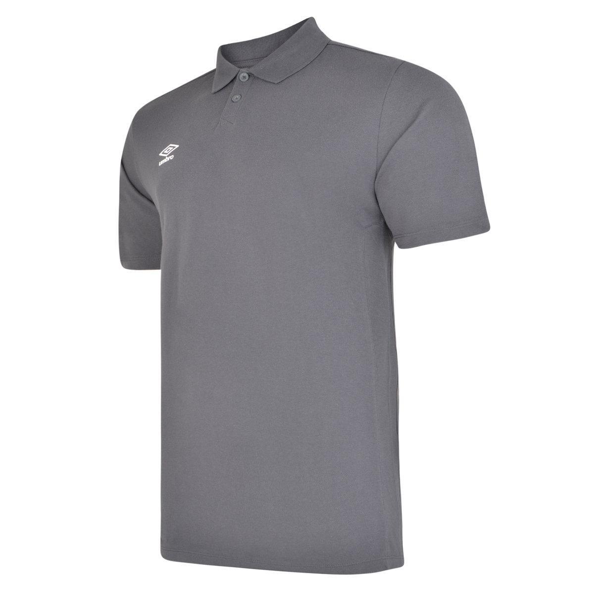 UMBRO Mens Essential Polo Shirt (Carbon/White)