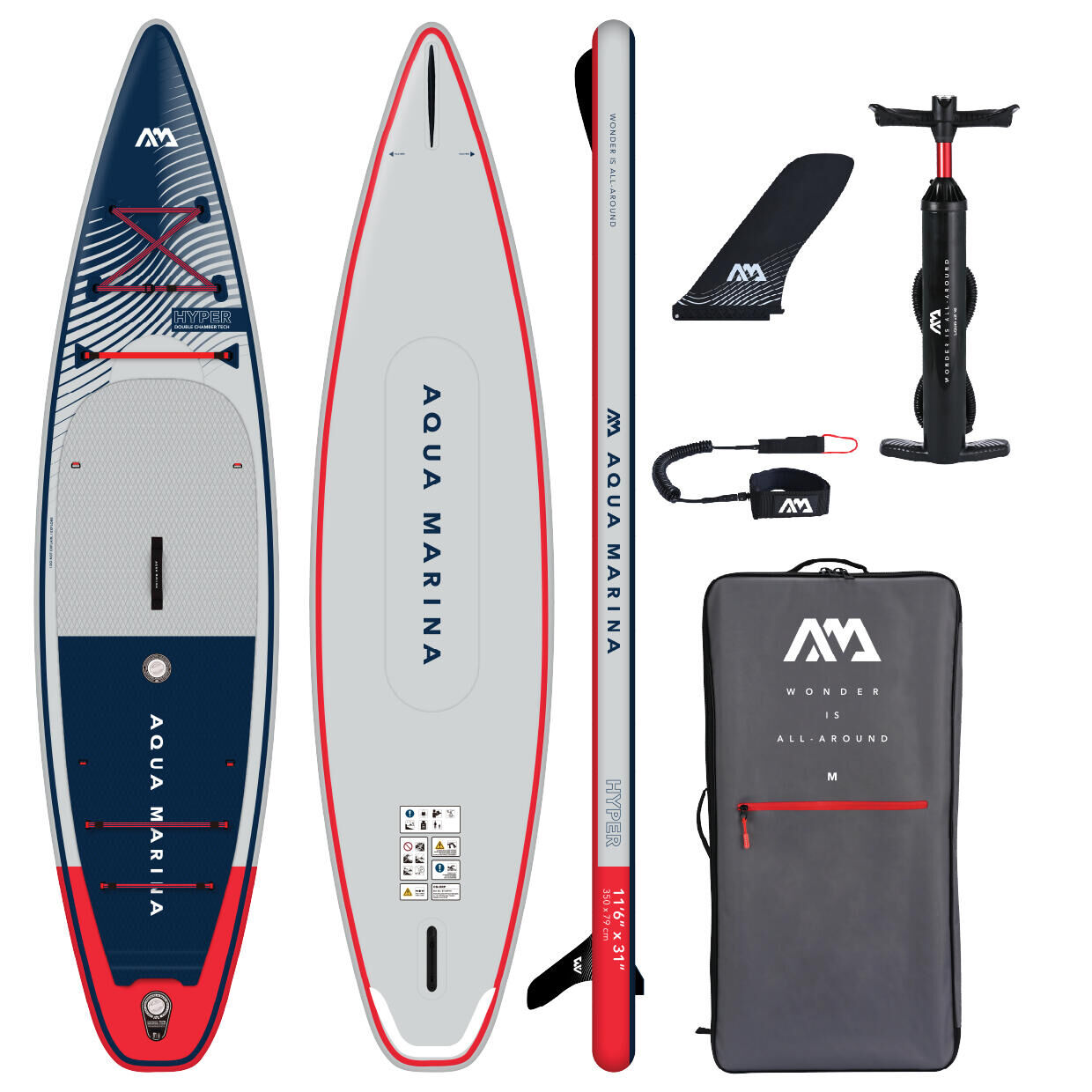 AQUA MARINA Aqua Marina HYPER 11ft6 / 350cm Touring Stand Up Paddle Board Package