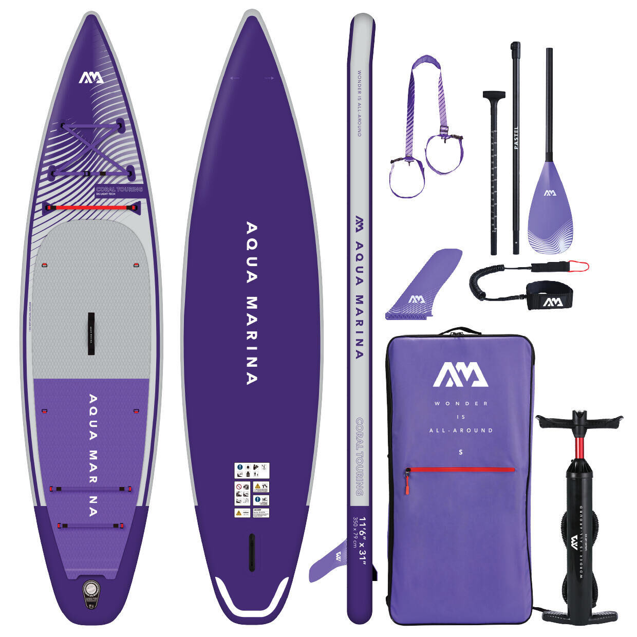 AQUA MARINA Aqua Marina CORAL Touring 11ft6 / 350cm Stand Up Paddle Board Package