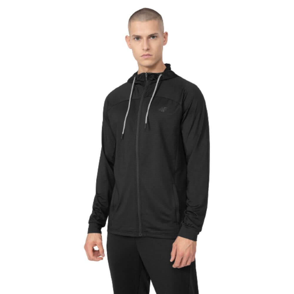 4F CASACO DE CORRIDA COM FECHO COM CAPUZ  4F. Preto