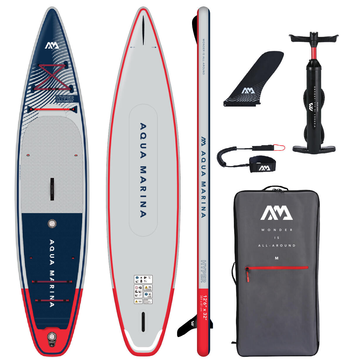 AQUA MARINA Aqua Marina HYPER 12ft6 / 381cm Touring Stand Up Paddle Board Package