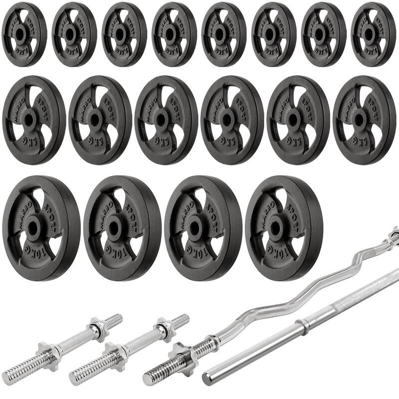 Marbo Sport set de antrenament de forță banc reglabil și accesorii suplimentare