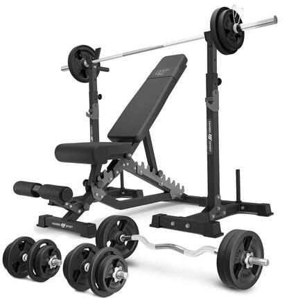 Ensemble de musculation Marbo Sport banc réglable et accessoires supplémentaires