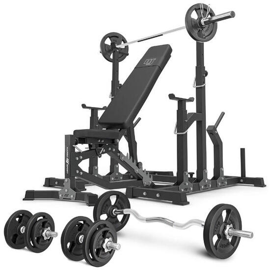 Ensemble de musculation Marbo Sport banc réglable et accessoires supplémentaires