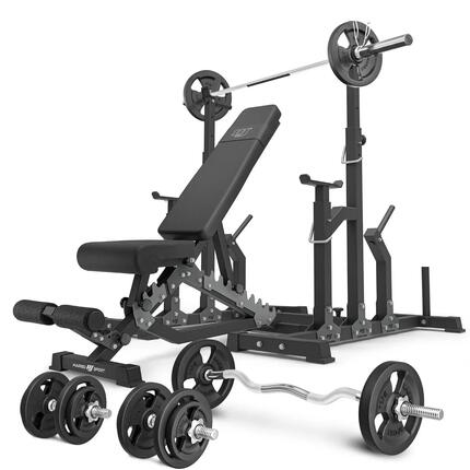 Ensemble de musculation Marbo Sport banc réglable et accessoires supplémentaires