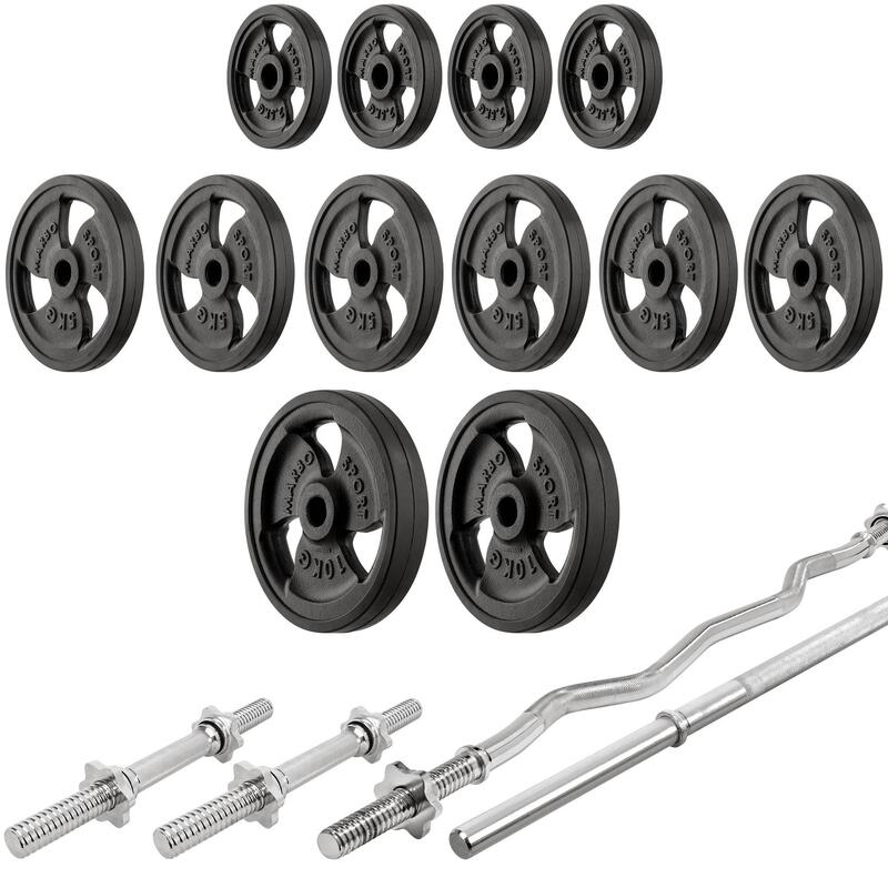 Marbo Sport set de antrenament de forță banc reglabil și accesorii suplimentare