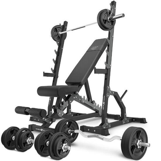 Ensemble de musculation Marbo Sport banc réglable et accessoires supplémentaires