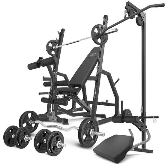 Ensemble de musculation Marbo Sport banc réglable et accessoires supplémentaires