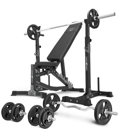 Ensemble de musculation Marbo Sport banc réglable et accessoires supplémentaires
