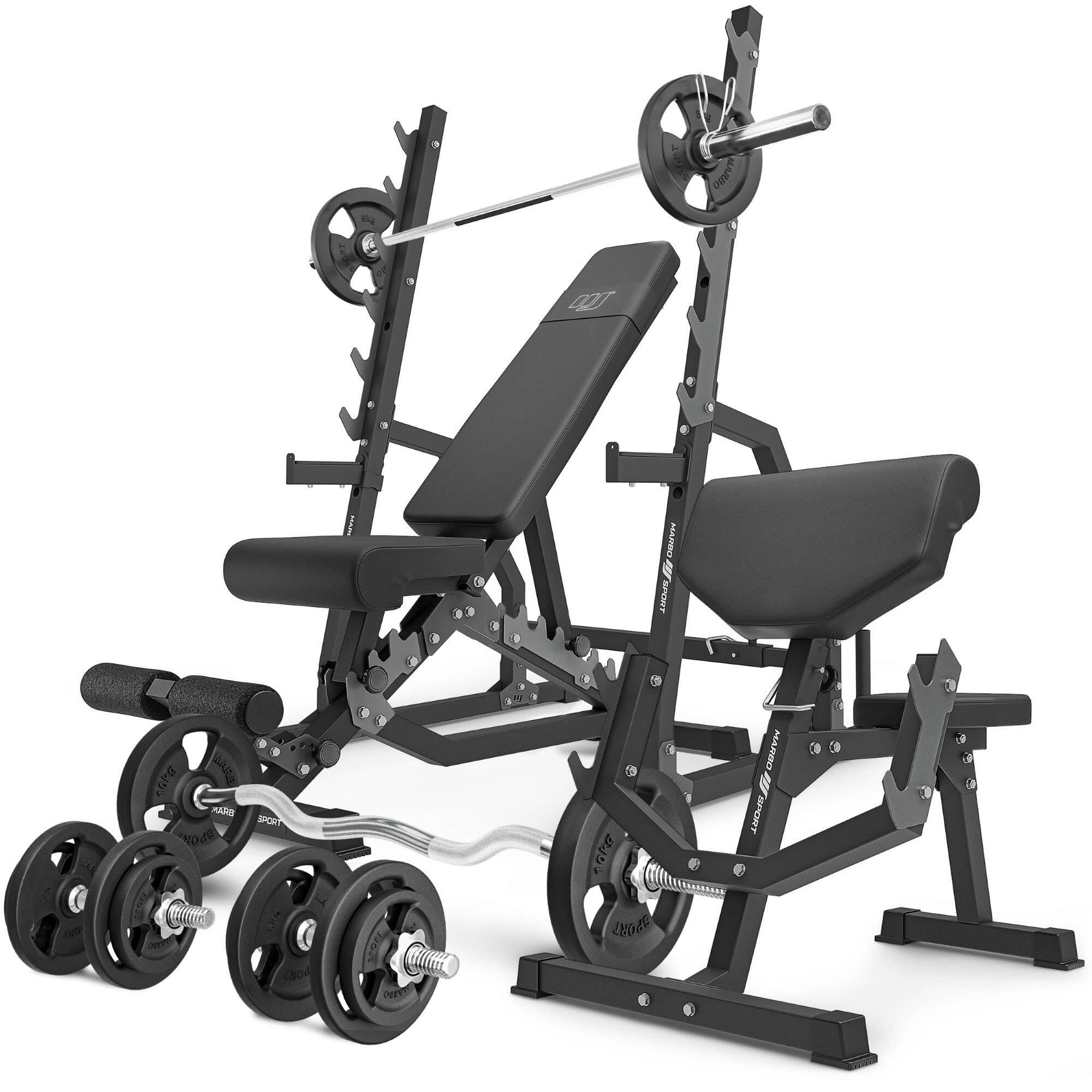 Ensemble de musculation Marbo Sport banc réglable et accessoires supplémentaires 1/5