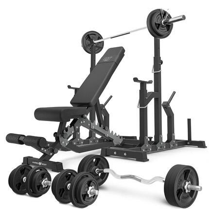 Ensemble de musculation Marbo Sport banc réglable et accessoires supplémentaires