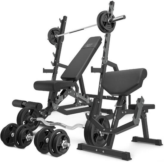 Ensemble de musculation Marbo Sport banc réglable et accessoires supplémentaires
