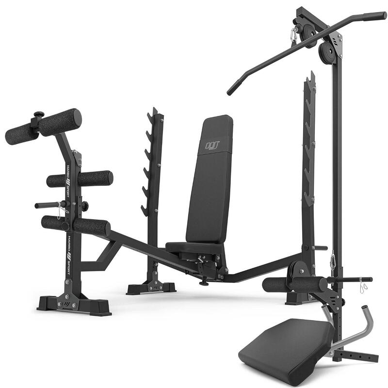 Krachttraining set Marbo Sport bank met statieven en accessoires