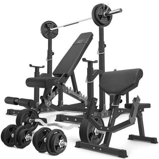 Ensemble de musculation Marbo Sport banc réglable et accessoires supplémentaires