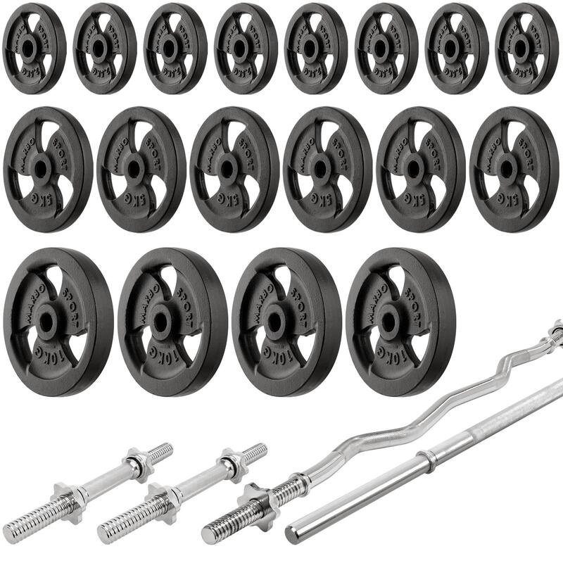 Marbo Sport set de antrenament de forță banc reglabil și accesorii suplimentare