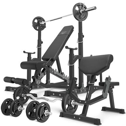 Ensemble de musculation Marbo Sport banc réglable et accessoires supplémentaires