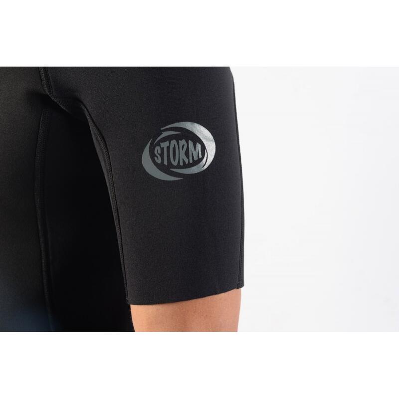 STORM - Combinaison de surf - Shorty 2mm - Back Zip - Black
