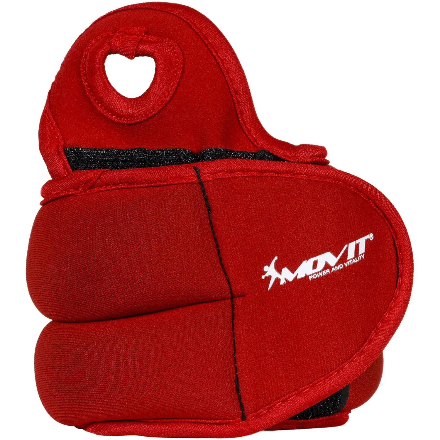 Greutati din neopren pentru degetul mare, MOVIT® 2 x 1,5 kg, rosu 3/7