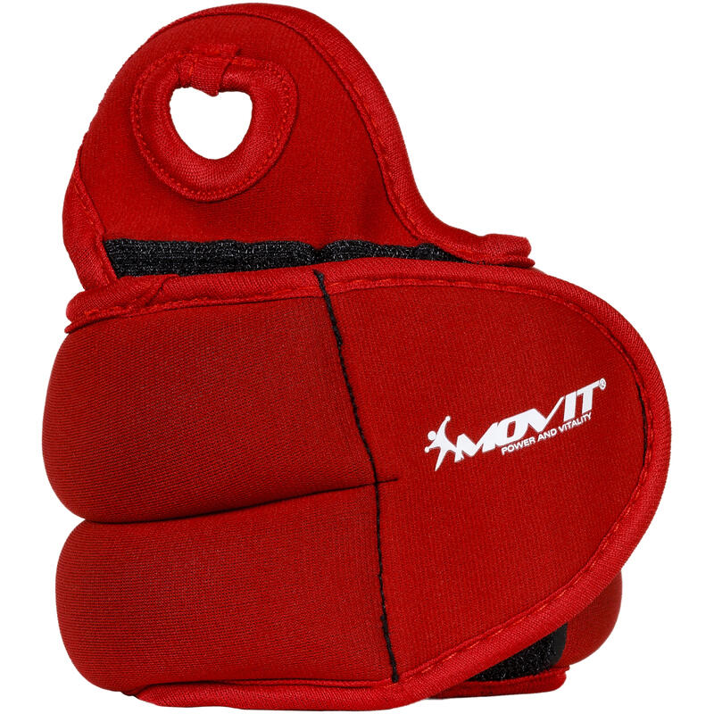 Greutati din neopren pentru degetul mare, MOVIT® 2 x 1,5 kg, rosu