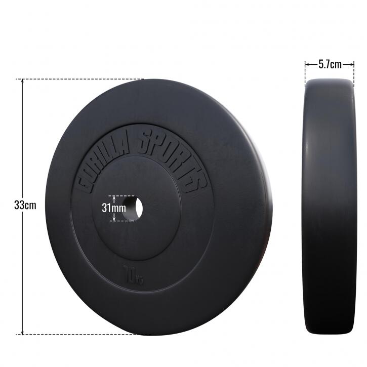 Disc din plastic umplut cu ciment 10 kg 30/31 mm