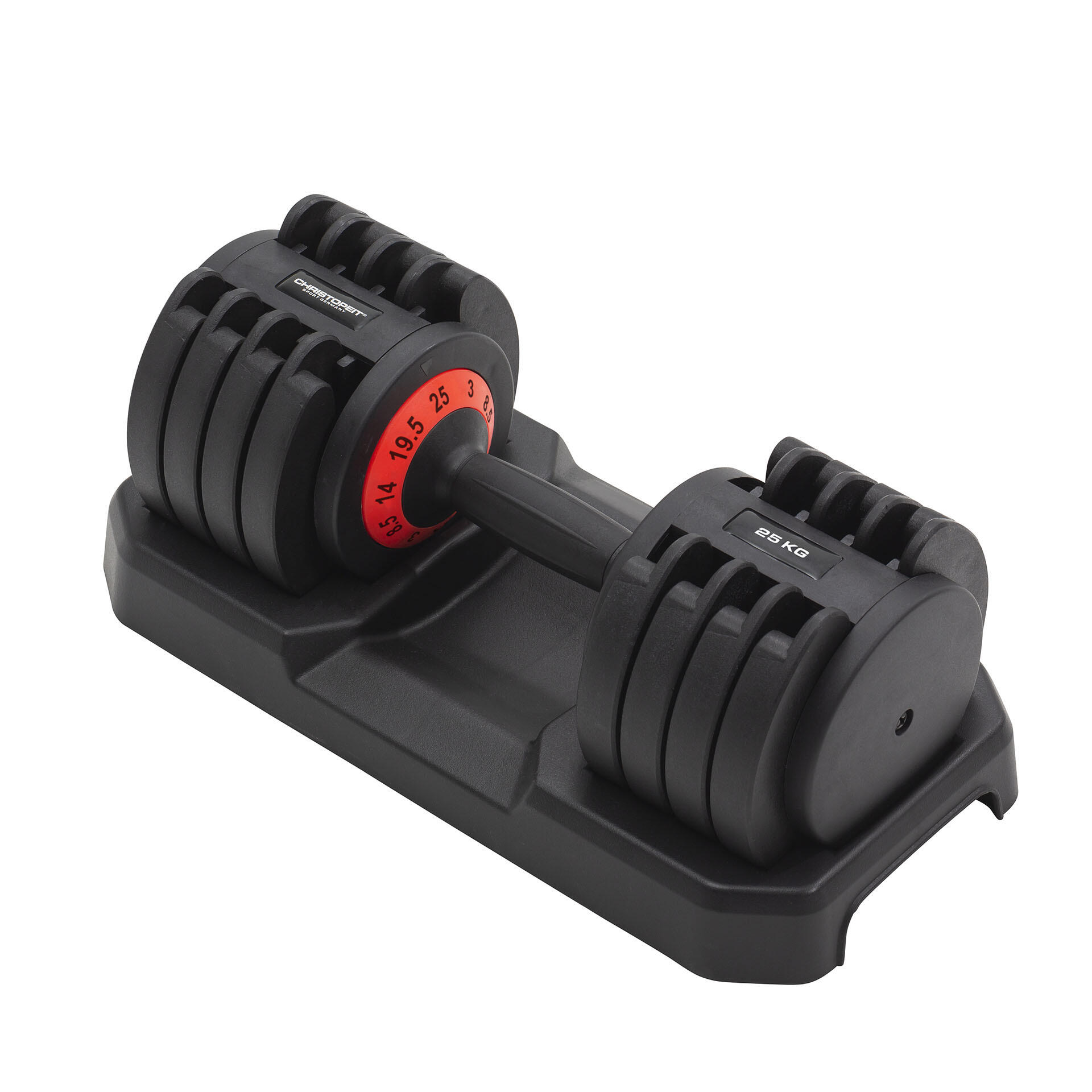 CHRISTOPEIT adjustable short dumbbell 25 kg