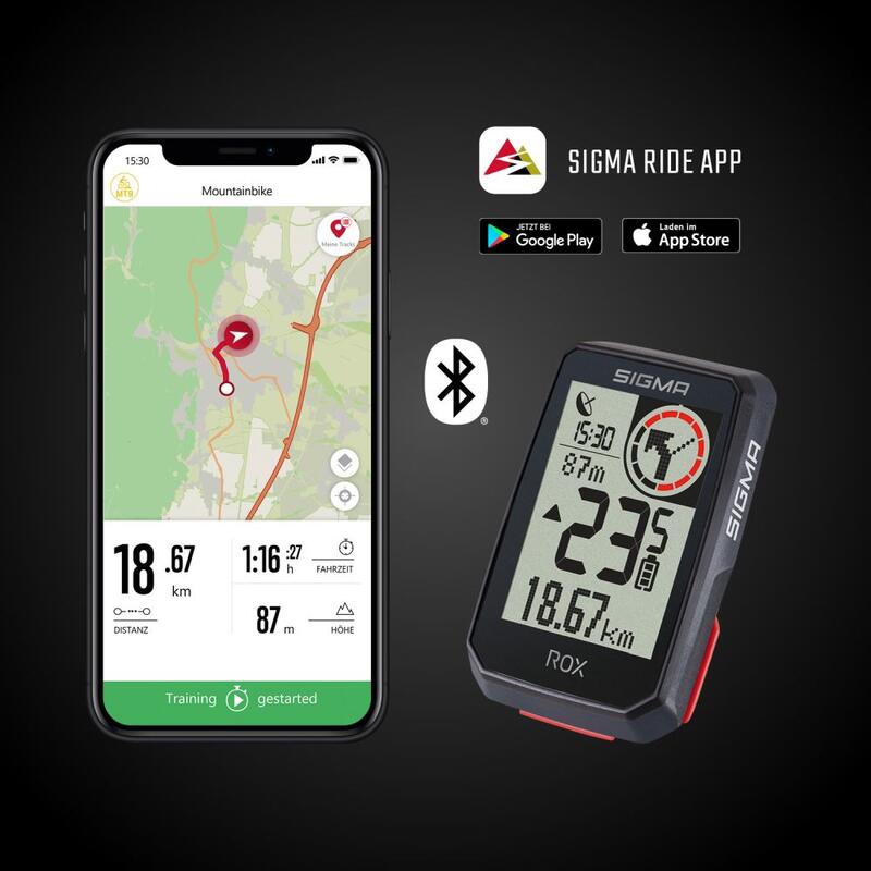 Compteur de vélo GPS ROX 2.0 avec support de guidon standard - blanc
