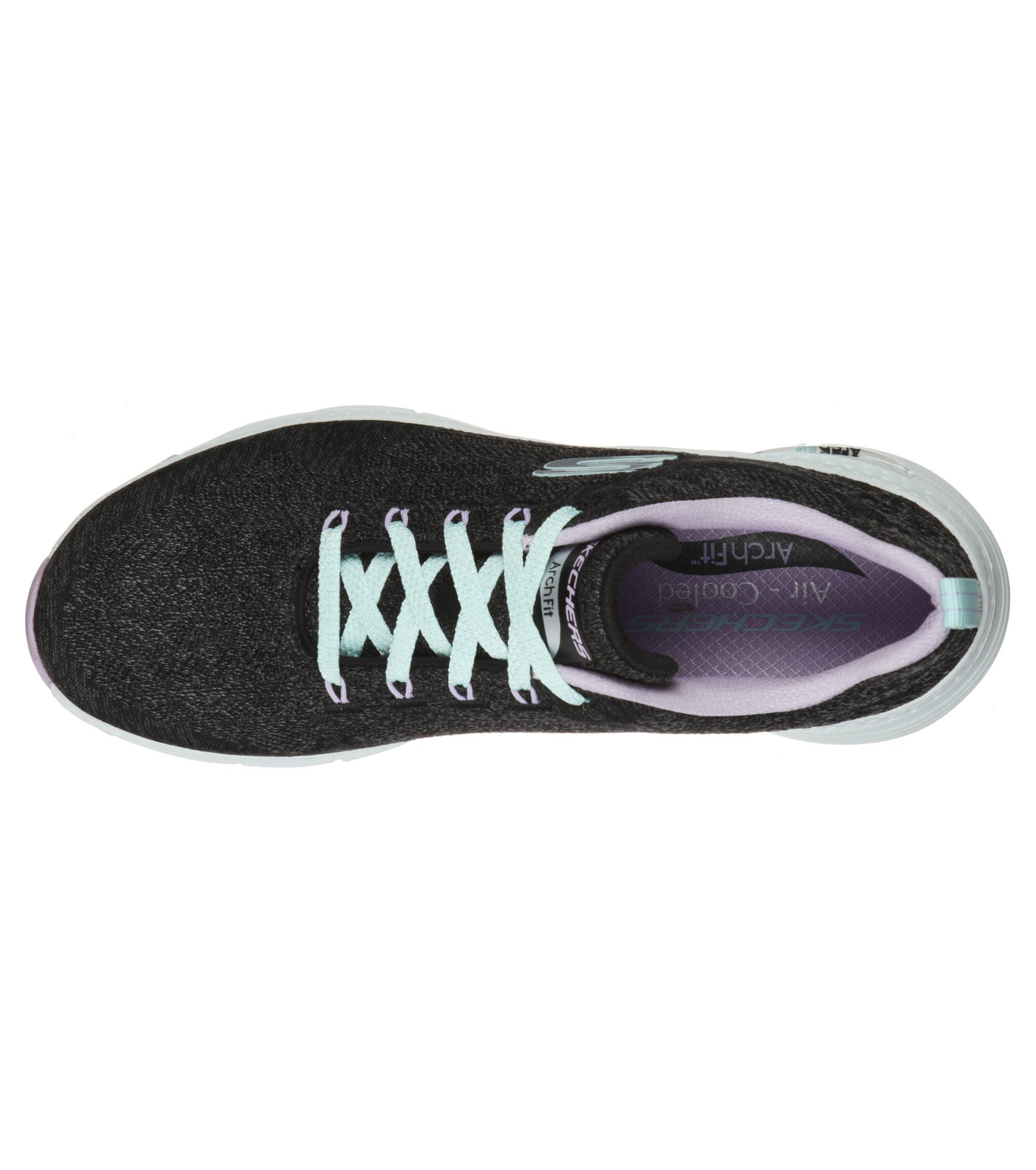 Zapatillas Deportivas para Mujer Skechers 149414_BKLV Negras con Cordones 3/6