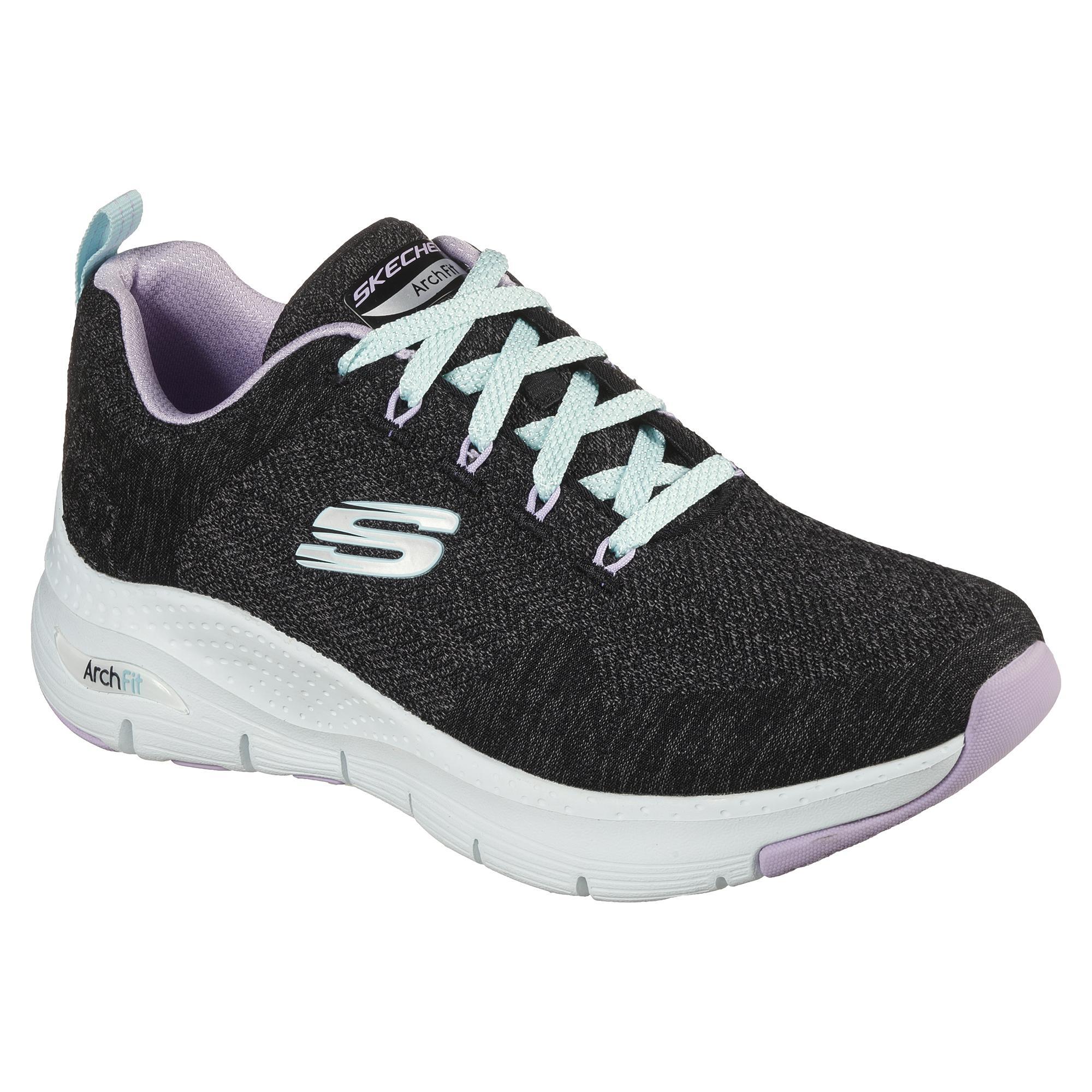 Zapatillas Deportivas para Mujer Skechers 149414_BKLV Negras con Cordones 2/6