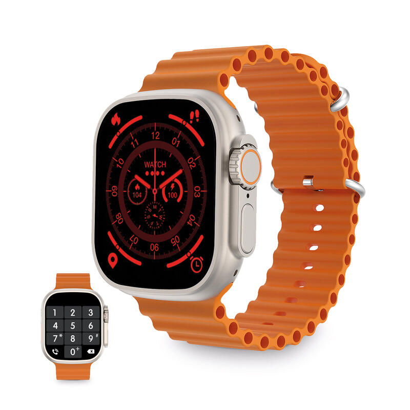 Smartwatch Ksix Urban Plus, Sport-/gezondheidsmodi, Onderdompelbaar, Oranje