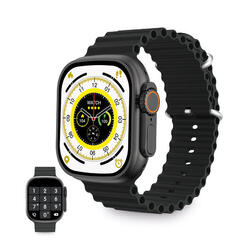 Smartwatch Ksix Urban Plus, Sport-/gezondheidsmodi, Onderdompelbaar, Zwart