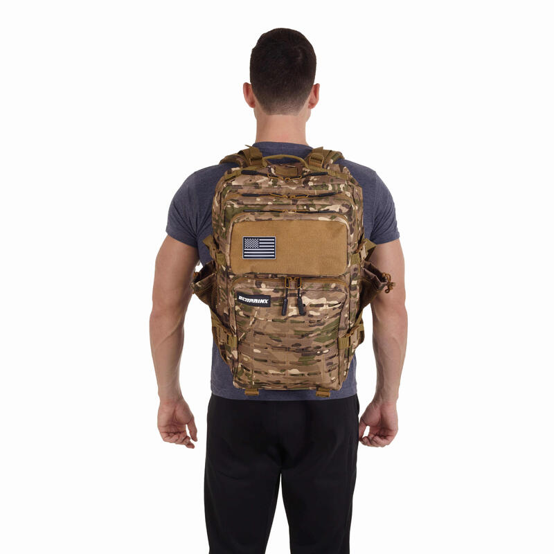 Militaire tactische rugzak ELITRAINX V2 militaire camouflage 45L voor sport