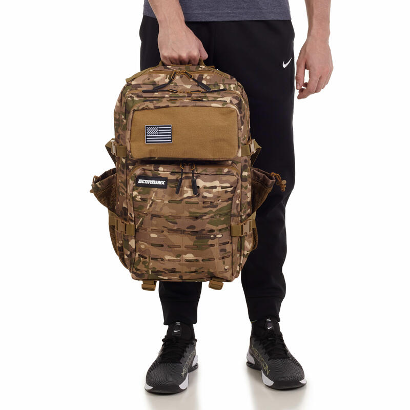 Militaire tactische rugzak ELITRAINX V2 militaire camouflage 45L voor sport