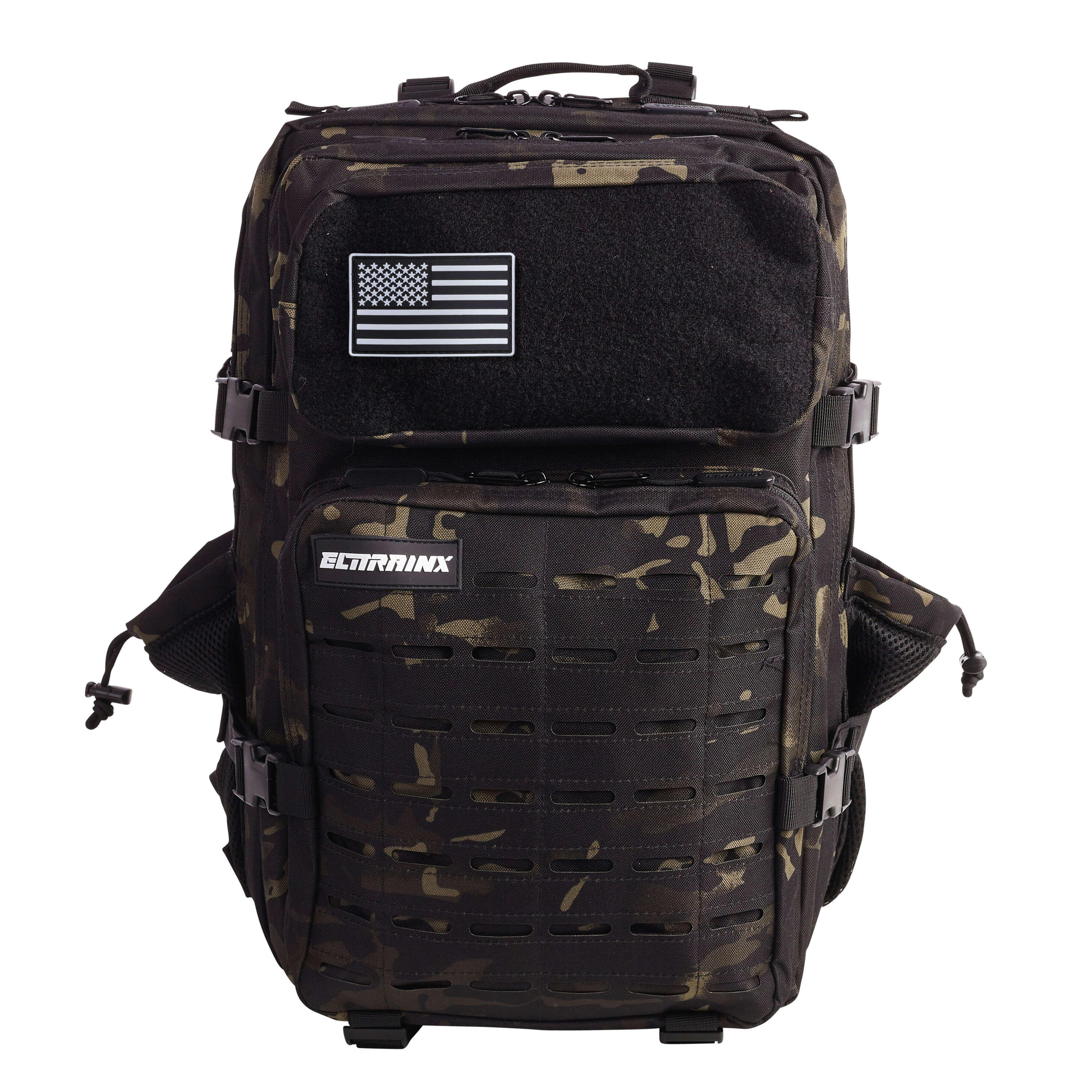 ELITEX TRAINING Zaino Tattico Militare ELITRAINX V2 camuffamento nero 45L per Sport e Viaggi