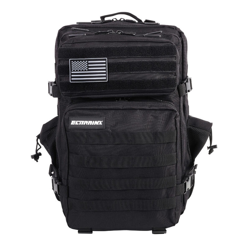 Militaire tactische rugzak ELITRAINX V1 Zwart 45L voor sport en reizen