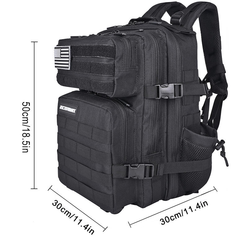 Cross-Training-Rucksack ELITRAINX V1 Schwarz 45L für Sport und Reisen