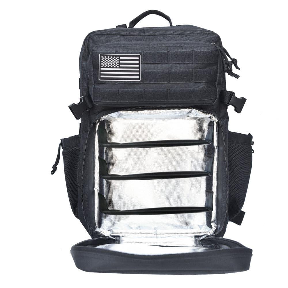 Meal Prep Backpack Elitex Training Black 45L Carry-On Water-Repellent